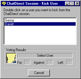 Окно выброса собеседника