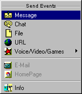 Меню пользователя