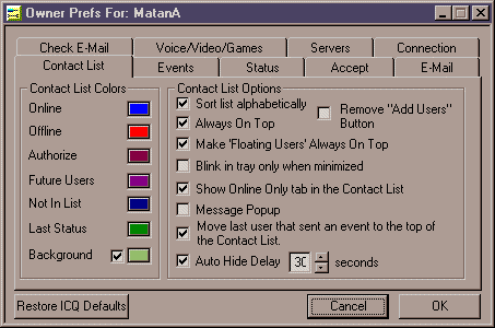 ���� Contact List