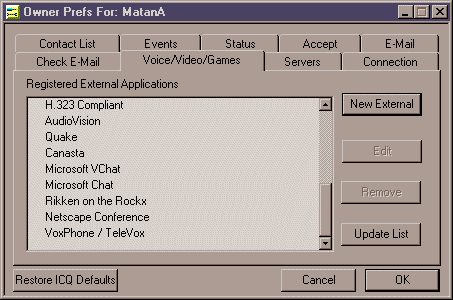 ���� Voice/Video/Games